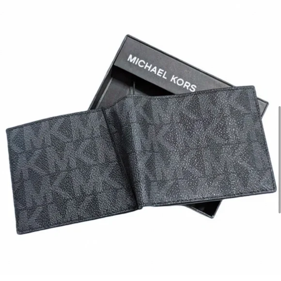 New Michael Kors Jet Set Leather Billfold Slim Mens - Picture 5 of 12